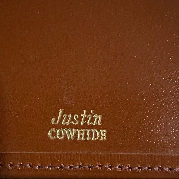 Vintage Justin cowhide wallet, memo pad, card holder. New old stock. - Picture 8 of 12